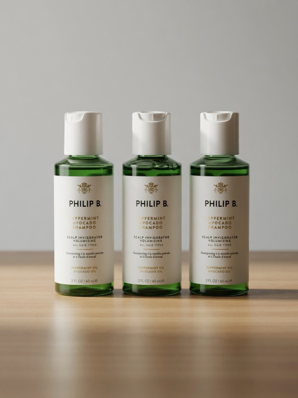 Philip B. Peppermint Avocado Shampoo - 2oz  (3 Pack)